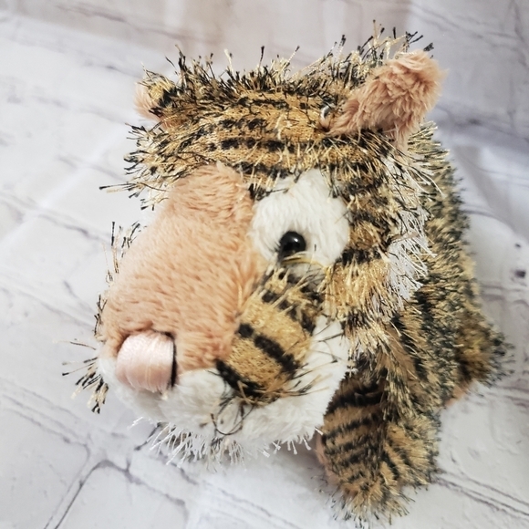 Webkinz Lil Kinz Fuzzy Tiger 7 inch Orange Black White Floppy - Picture 9 of 9